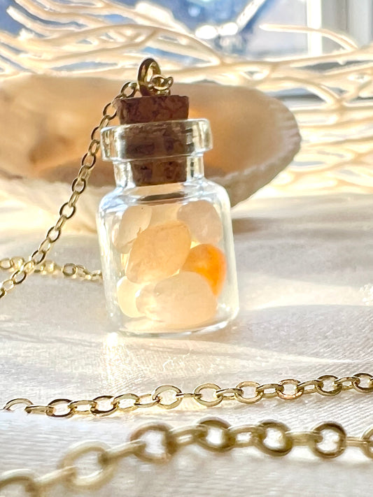 Agate Wish Bottle Necklace